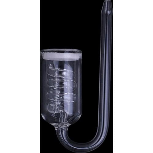 Aquarium CO2 Diffuser Plants Glass Fish Tank Solenoid Regulator Moss Ozone Atomizer Spiral Glass Tube Pet Product 1Pcs