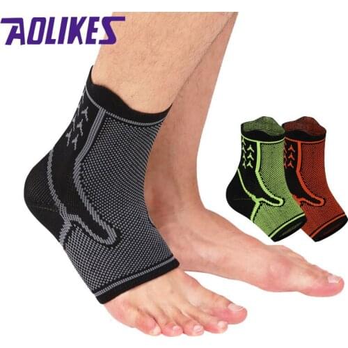 1Pcs Elastic Sport Compression Ankle Brace For Men Women 3D Weaving Nylon Ankle Protector Support Basketball Tennis Fitness Run