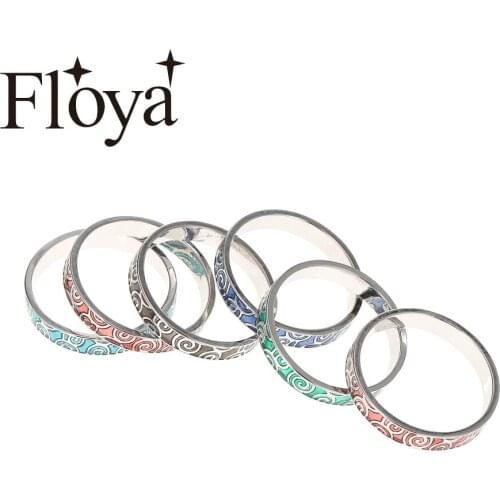 Floya Combination Ring Copper Inner Rings Femme Argent 4mm Width Interchangeable Original Couple Band Insert Base Accessories