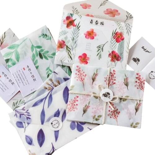 80PCS Rumeng Siji Sulfuric Acid Paper Envelope Retro Watercolor Oil Painting Handmade Envelope Freeshipping