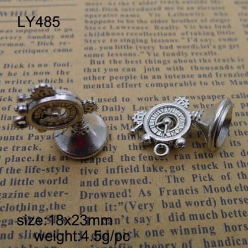Hot Selling 25pcs/lot Antique Silver Plated 18*23MM Retro Clock Charm Pendant Fit DIY Jewelry Findings