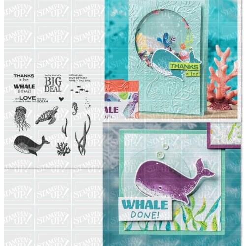 WHALE Metal Cutting Dies and Stamps Stencils For DIY Scrapbooking Photo Album Decor Die Cut Embossing Paper Card Making
