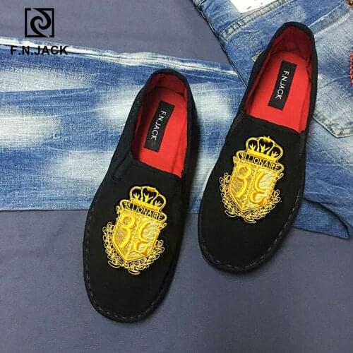 F.N.JACK New Black shoes Canvas Smart casual men flats Mens Sneakers Slip on shoes men Tenis masculino adulto Zapatos de hombre