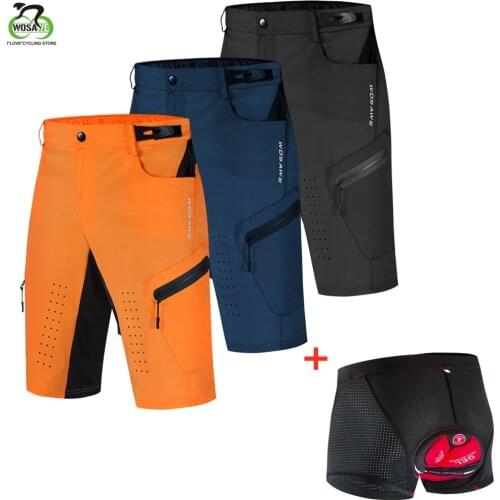 Mens Bicycle Shorts 5D Gel Pad Cycling Underwear Mountain Bike Downhill Shorts Loose Fit Outdoor Camping Hiking Cycling Shorts