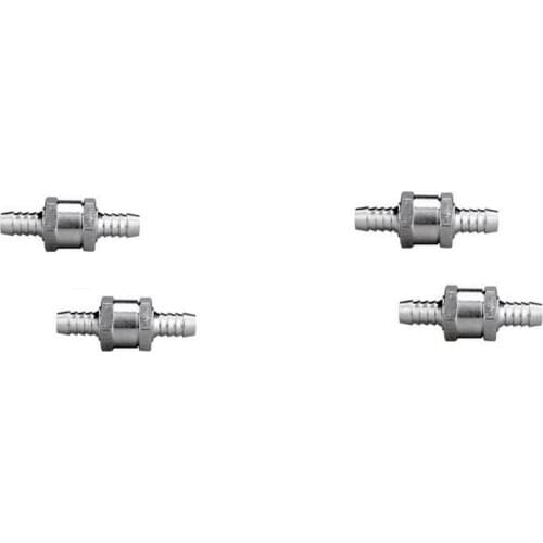 2 Pairs Aluminum Alloy 8mm 10mm Petrol Water Oil Fuel Non Return Check Valve