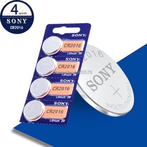 4Pcs For Sony CR2016 Original Lithium Button Battery 3V cr 2016 DL2016 KCR2016 BR2016 Coin Cell batteries for watch computer