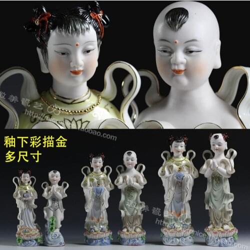 8 to 12 inches of underglaze Jintongyunv like a painted porcelain doll ornaments handicraft Buddha Buddha Hall