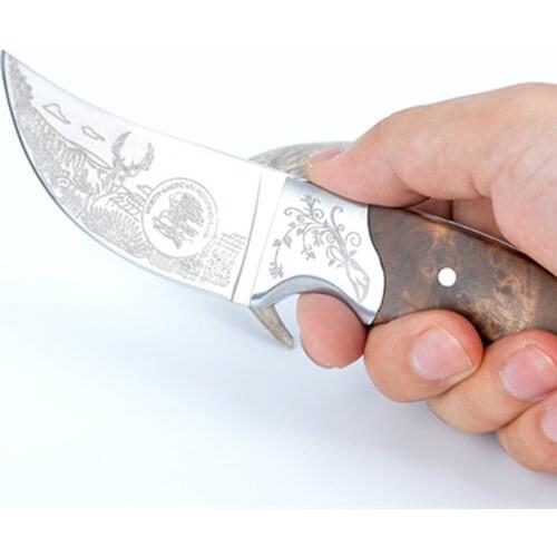 Straight knife 440c steel handle tactical knife camping survival hunting knife EDC tool