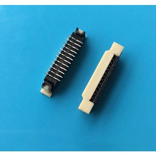 LCD Screen Cable Holder Connector 1.0 Pitch 20-pin Vertical SMD FPC Socket Gold Plated
