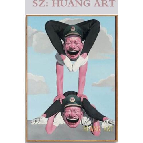 Hand-painted oil painting character funny painter pure manual painting interesting adornment bedroom of children room resturant