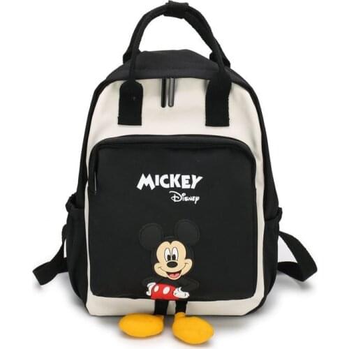 Disney Mickey Backpack Girl Student School Bag Male High School Simple Fashion Elementary School Student 2021 New Backpack