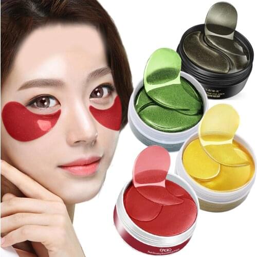 60PCS Moisturizing Eye Mask Hyaluronic Acid Repair Eye Patches Remove Dark Circles Crystal Collagen Gel Eye Mask Skin Care