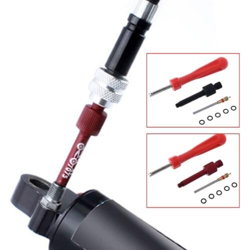 Bicycle Rear Shock Absorber Pump Valve Adapter Valve Core Lengthen MTB Bike Parts Repair Tools Anti-leakage Non-slip Converter