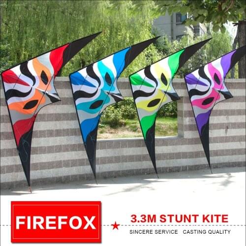 3.3m Firefox Stunt Kite with Flying Lines High Quality Dual Lines Kites for Audlts