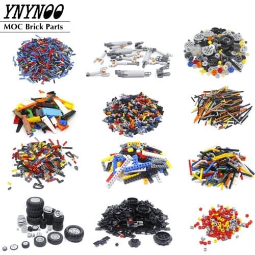 High-Tech Gear Steering Wheels Studless Beam Arms Pin Connctor Axle Chain Panel Chain Link Parts Fit for MOC Brick DIY Toys