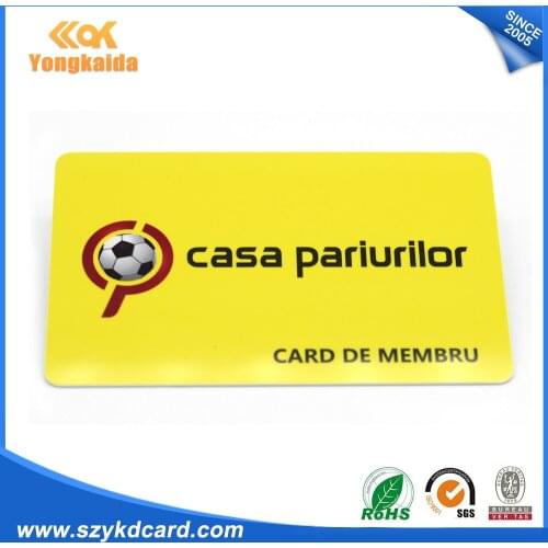 Yongkaida 1000pcs/lot PVC Printed cr80 size smart plastic pvc contact ic Fudan 4442 card for access control