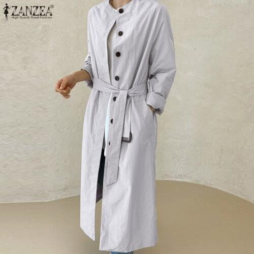 ZANZEA Women's Long Trench Coats