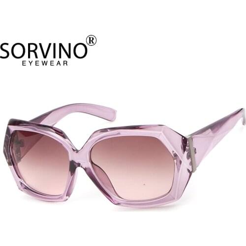 SORVINO Retro Shades For Women Oversized Hexagon Square Sunglasses 2019 Luxury Brand Designer Rave Festival Big Sun Glasses P339