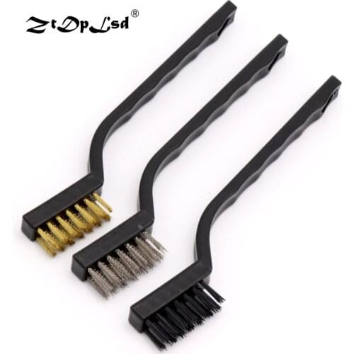 ZtDpLsd Mini Stainless Steel Remove Rust Brushes Brass Cleaning Polishing Detail Metal Clean Tools Home Kits Car 170mm