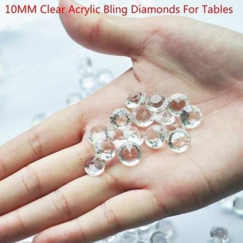 10MM Clear Acrylic Bling Beads for Table Centerpiece Party Confetti Bridal Shower Wedding Decor