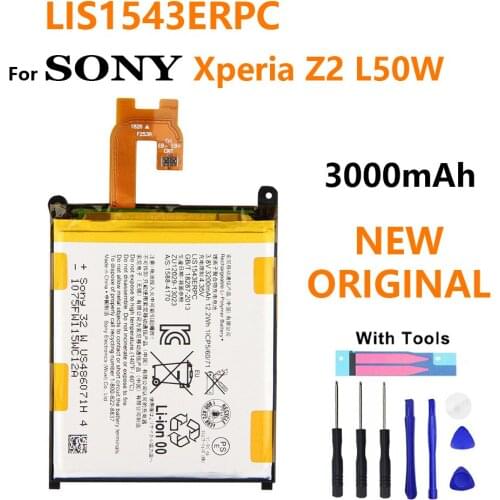100% genuine SONY Xperia Z2 L50w Sirius SO-03 D6503 D6502 Phone High Quality Battery Original 3200mAh LIS1543ERPC batteria