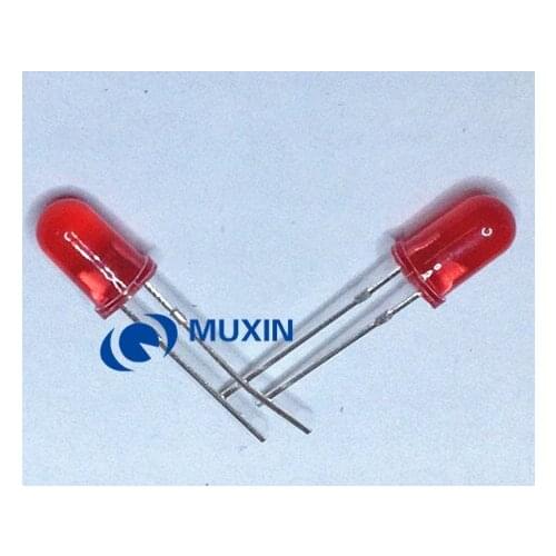 200pcs 5mm Diffused Round LED Diode Yellow Through Hole LED Light-Emitting Diode 5 mm 20mA DIP Lamp Light Electronics Components