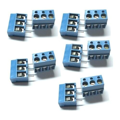 3pin 5.08mm Screw Terminal Block Cable Connector for Test boards Programmer