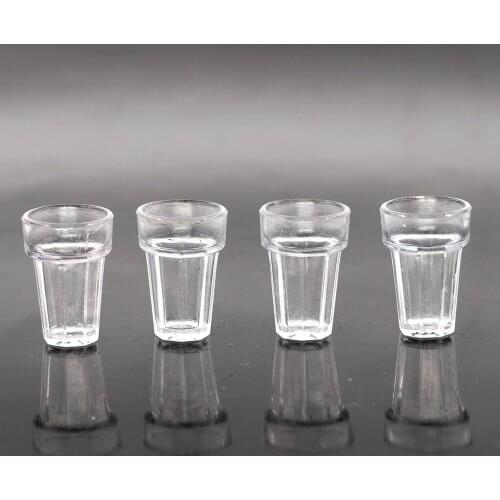 4Pcs 1/12 Doll House Miniature Resin Tea Cup Simulation Drinks Cup Model Toys for Mini Decoration Dollhouse Accessories