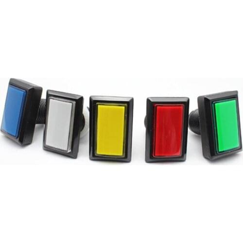 Arcade 12V LED Rectangular illuminated Push Button For arcade Multicade MAME parts 5 colors Available