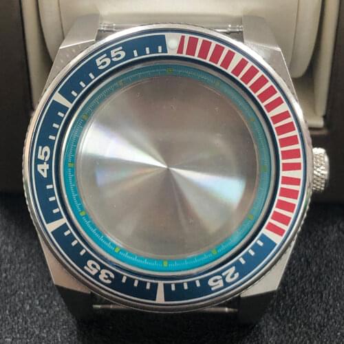 Watch Case Samurai Style for NH35/NH36 4R35 Movement Boîtier de montres Cassa dell'orologio Sapphire Crystal Parts Accessories