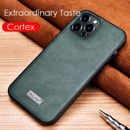 Vintage Luxury Cowhide Phone Case For iPhone 12 11 Pro Max Ultra-thin Leather Comfortable Case For iPhone 6 7 8 Plus X XR XS Max