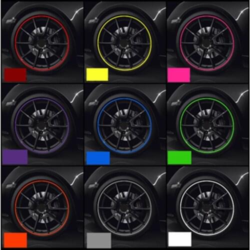 Car Motorcycle Wheel Hub Tire Decorative strips Stickers for alfa romeo 159 147 156 giulietta 147 159 mito GT LOGO Car Styling