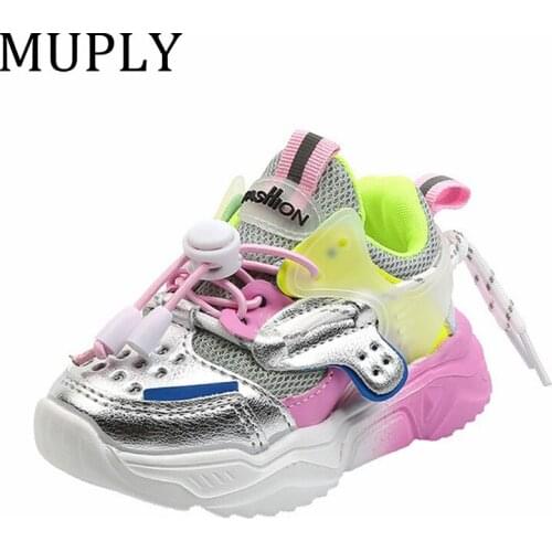 Kid Fashion Sport Shoes for Girls Boys Colorful Sneakers Baby Soft Bottom Breathable Outdoor Kids Shoes for 1-6 Years