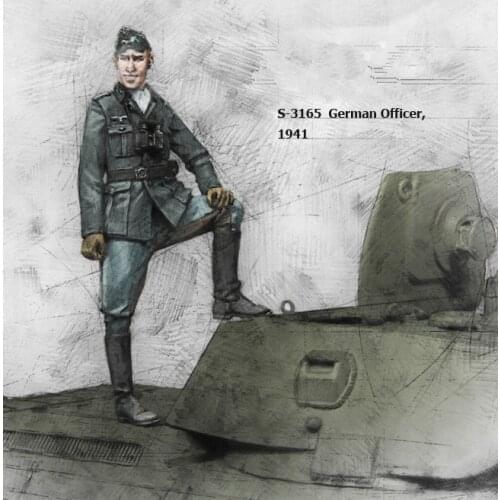 1/35 Scale Resin Figures Model German soldiers inspect T-34 1 figure GK158 Unassembled unpainted