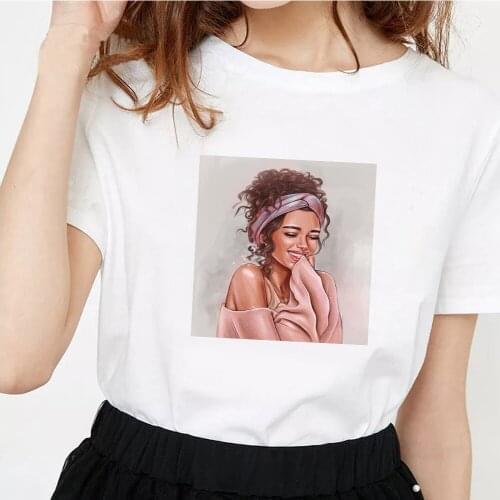 Creative Character Graphic T Shirt Women Man Tees Hip Hop Tshirt Korean Fashion T-shirt Feminine Clothes New Womens Clothing
