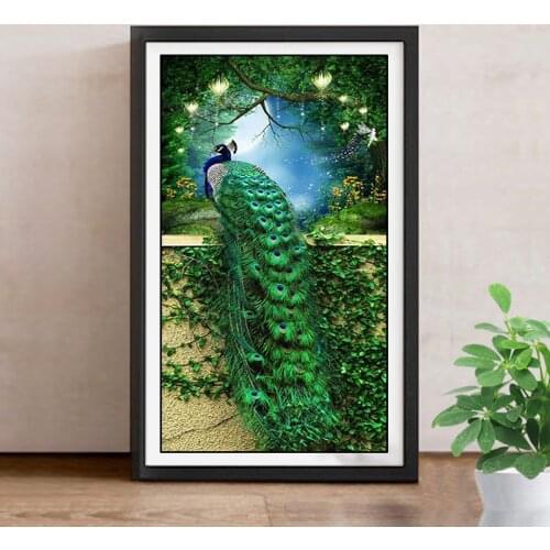 Diamond Mosaic Animals Picture Of Rhinestone Full Drill Square DIY Embroidery Diamond Painting Peacock Home Decoration