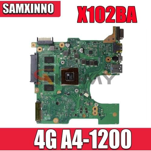 X102BA MAIN_BD._4G/A4-1200/AS Motherboard For ASUS Laptop A4-1200 With CPU Onboard 4GB RAM Mainboard 90NB0360-R00020