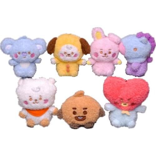 Cartoon Korean Idol Super Star Plush Toy Cute Animal Doll Keychain BTSPlush Sitting Koala Horse Rabbit Heart Toy Kids Fans Gift