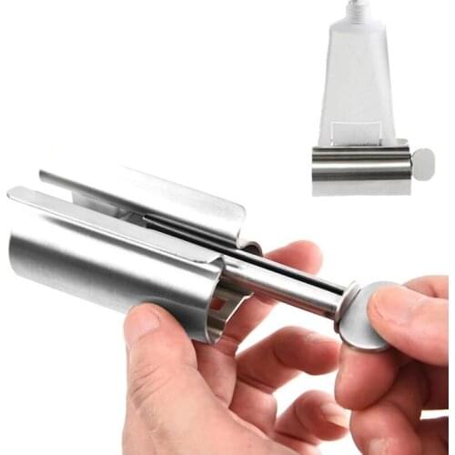 Quality Stainless Steel Tube Toothpaste Squeezer Dispenser Toothpaste Seat Holder Stand Bathroom Set Accessories Toothpaste Rack