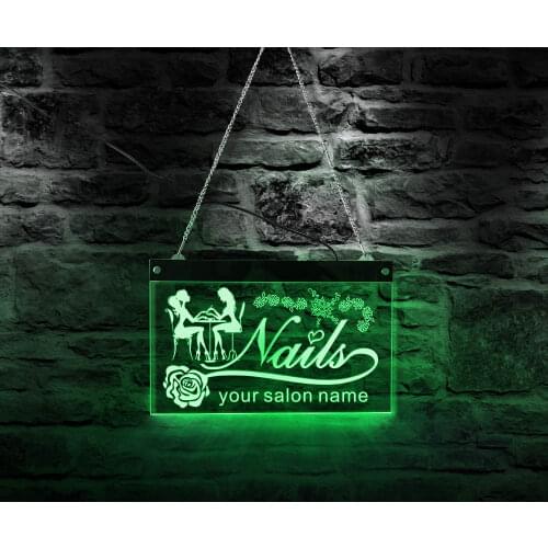 Beauty Salon Neon Light Sign Nail Studio Shop Led Custom Logo Multi-Color Wall Decor Displays Open Advertisement Board Bedroom