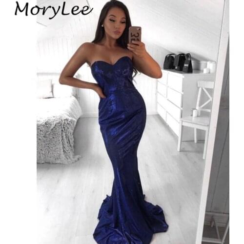 Prom Dresses Shining Sweetheart Sleeveless Floor Length Sequins Mermaid Prom Dresses With Zipper vestidos de fiesta de noche