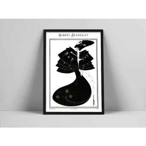 Aubrey Beardsley Poster, Beardsley Black Cape, Aubrey Beardsley print, Art Nouveau poster, French Culturecandinse Exhibition