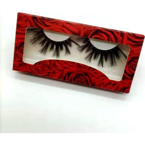 1 pair set 25mm faux mink eyelashes synthetic eyelash 9d soft high quality wholesale price strip eyelash with paper box