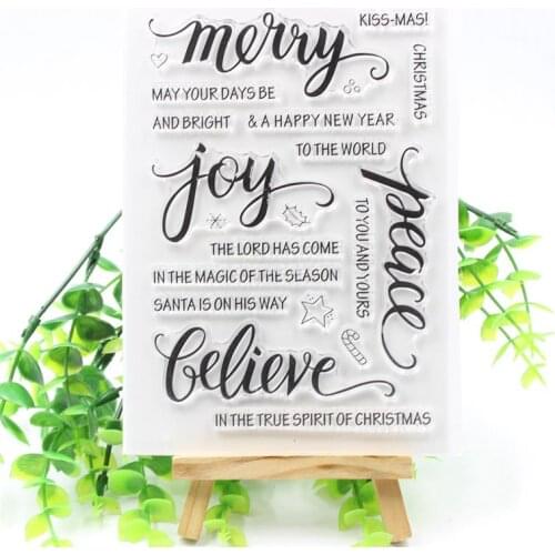 Christmas Transparent Clear Silicone Stamps for DIY Scrapbooking/Card Making/Kids Crafts Fun Decoration Supplies 674