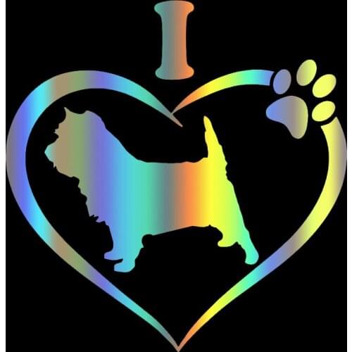 S51526 Various Sizes/Colors Car Stickers Vinyl Decal I Love My Cairn Terrier Dog Animal Motorcycle Decorative Accessories
