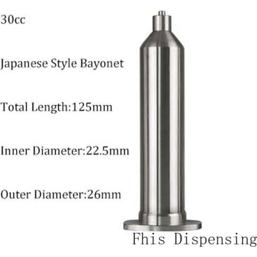 Corrosion-Resistant Dispensing Syringe 30cc Stainless Steel Cones High Temperature Resistant Syringe