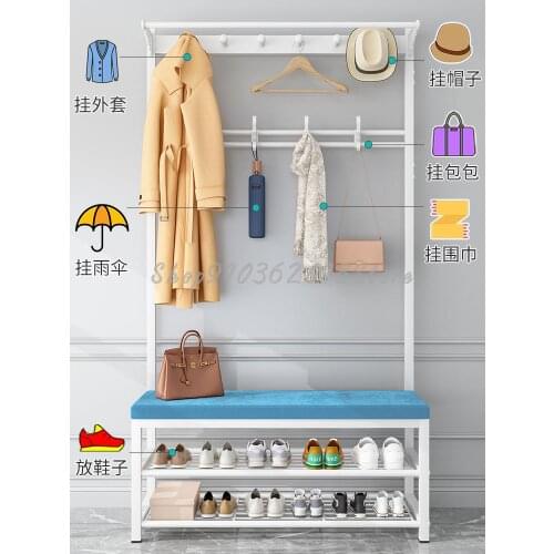 Xinjiang Parcel Post Shoes Changing Stool Clothes Hat Rack Integrated Household Door Can Sit Soft Bag Cushion Storage Shoe Cabin