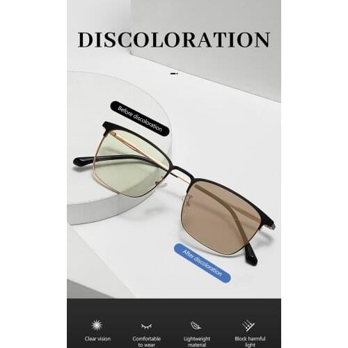 1pcs Cat Eye Glasses Ocean Film Anti-blue Light Discoloration Sunglasses Fashion Simple Glasses Men And Women Retro Sunglasses
