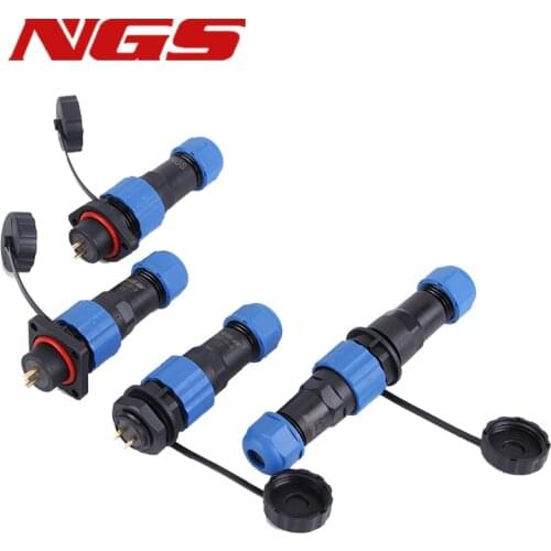SP16 IP68 Waterproof Connector 2 3 4 5 6 Pin Nut Wire Cable Dad Mom Electrical Power Quick Aviation Plug And Sokcet Male Female