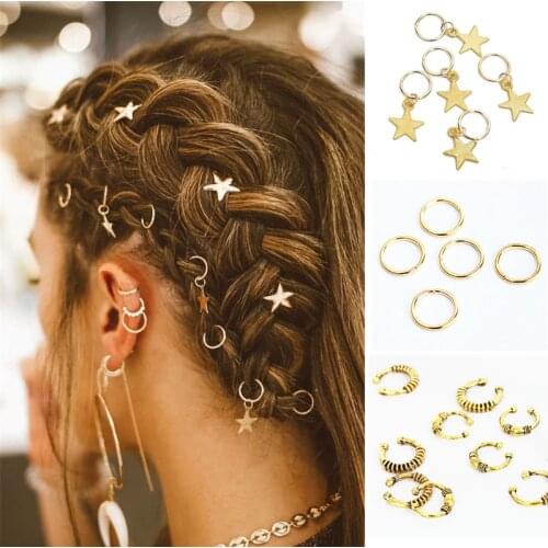 5pcs/Pack Different 49 Styles Charms Hair Braid Dread Dreadlock Beads Clips Cuffs Rings Jewelry Dreadlock Clasps Accessories
